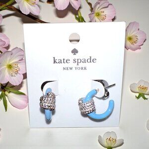 Kate Spde Ropes & Knots Pave Huggies